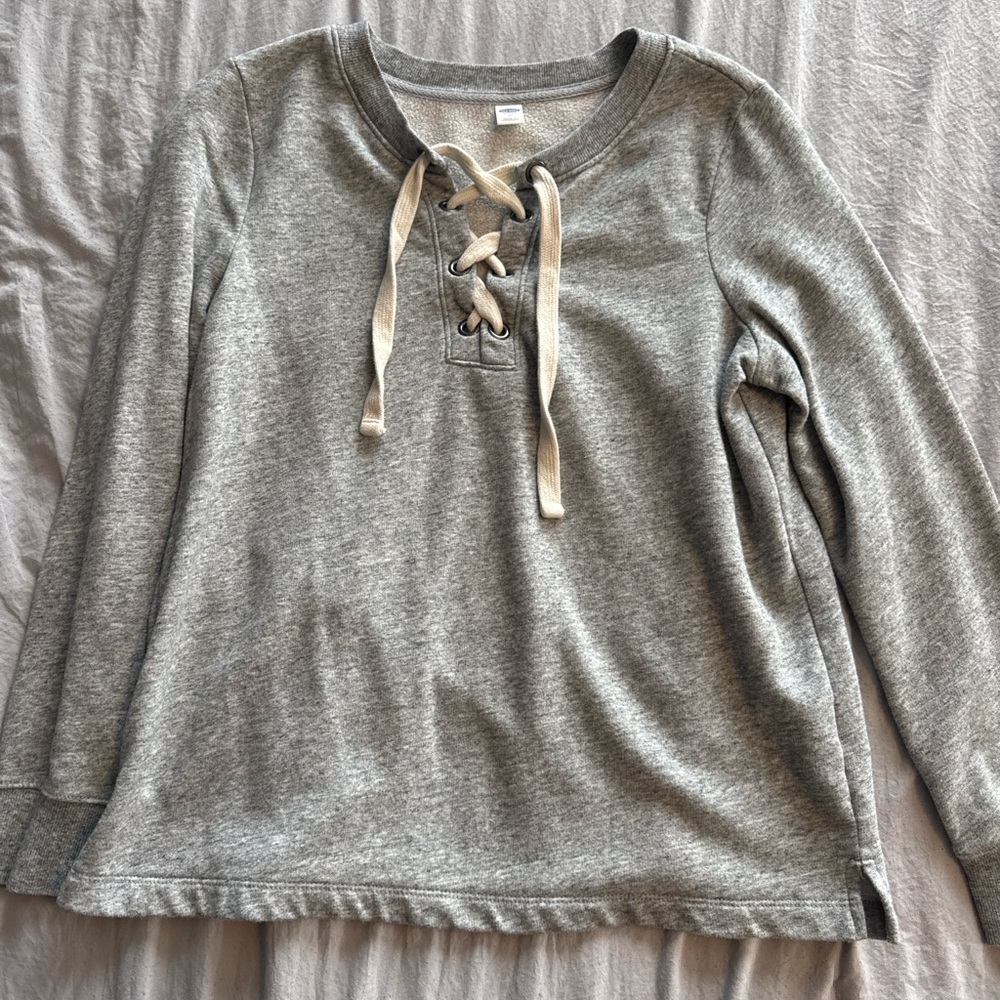 Old Navy Gray Textured Knit Top